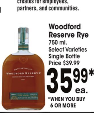Jewel-Osco Woodford reserve rye offer