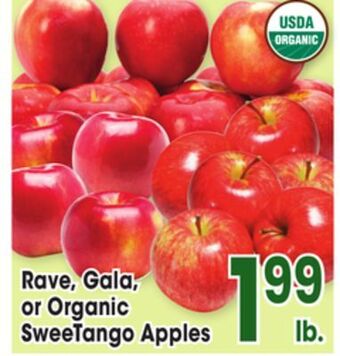 Jewel-Osco Rave, gala, or organic sweetango apples offer