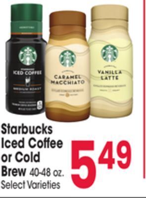 Jewel-Osco Starbucks iced coffee or cold brew offer