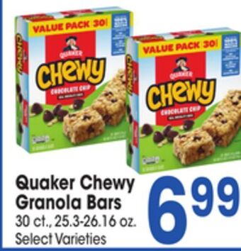 Jewel-Osco Quaker chewy granola bars offer