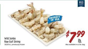 Sprouts Farmers Market Wild jumbo raw gulf shrimp offer