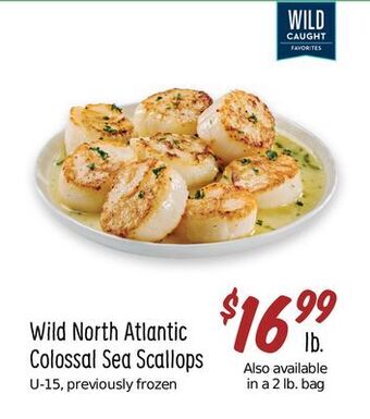 Sprouts Farmers Market Wild north atlantic colossal sea scallops offer