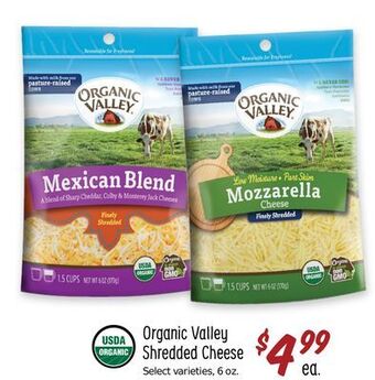 Sprouts Farmers Market Organic valley shredded cheese offer
