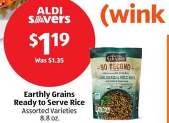 Aldi Earthly grains ready to serve rice offer