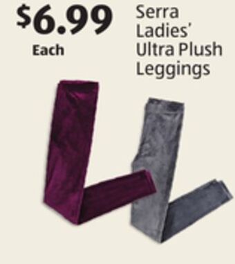 Aldi Serra ladies' ultra plush leggings offer