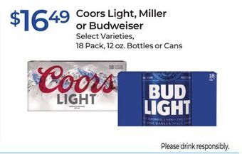 Rite Aid Coors light, miller or budweiser offer