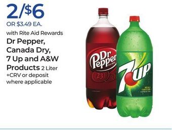 Rite Aid Dr. pepper, canada dry, 7up and a & w products offer
