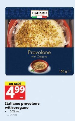 Lidl Italiamo provolone with oregano offer