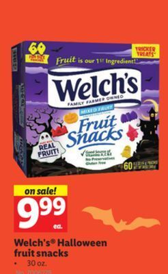 Lidl Welch's halloween fruit snacks offer