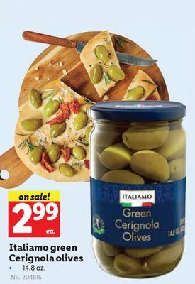 Lidl Italiamo green cerignola olives offer