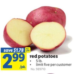 Lidl Red potatoes offer