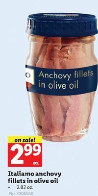 Lidl Italiamo anchovy fillets in olive oil offer