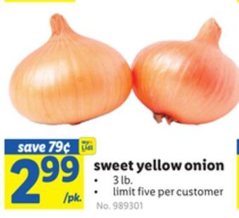 Lidl Sweet yellow onion offer