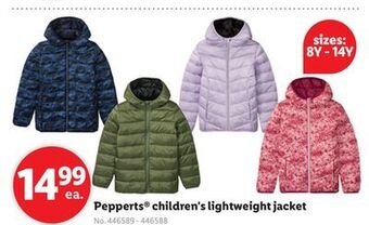Lidl Pepperts children's lightweight jacket offer