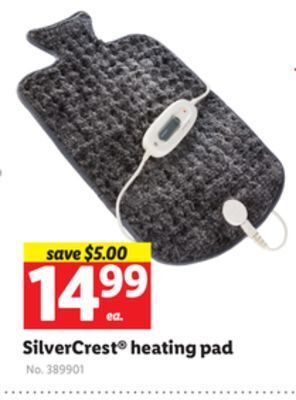 Lidl Silvercrest heating pad offer