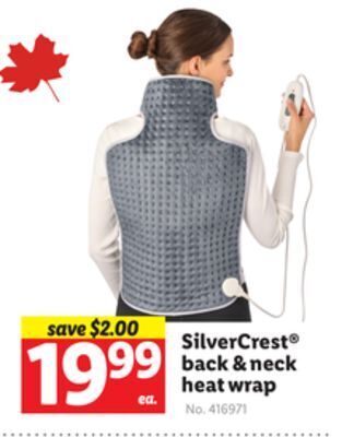 Lidl Silvercrest back & neck heat wrap offer