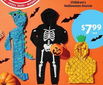 Aldi Children's halloween onesie offer