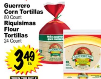 Superior Grocers Guerrero corn tortillas 80 count riquisimas flour tortillas 24 count offer