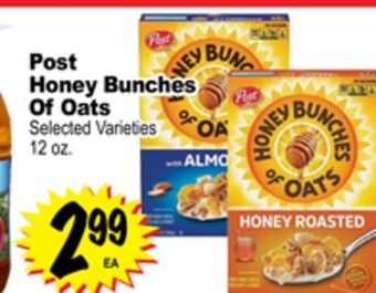 Superior Grocers Post honey bunches of oats offer