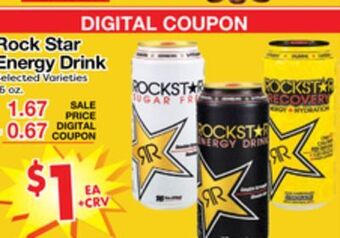 Superior Grocers Rock star energy drink offer