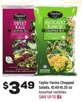 Grocery Outlet Taylor farms chopped salads offer