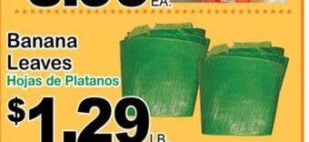 Superior Grocers Banana leaves offer