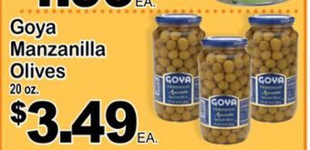 Superior Grocers Goya manzanilla olives offer