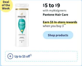 Walgreens Pantene hair care offer