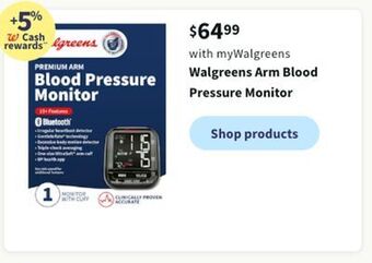 Walgreens Walgreens arm blood pressure monitor offer