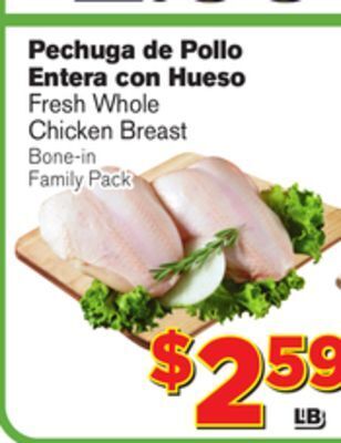 El Super Fresh Fresh whole chicken breast offer