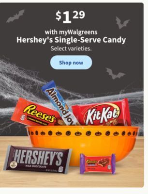 Walgreens Hershey's single-serve candy offer