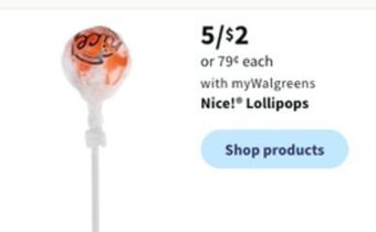 Walgreens Nice! lollipops offer