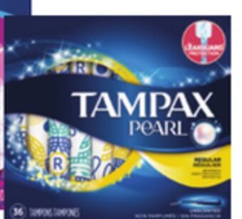 Rite Aid Tampax pearl, radiant and pure offer
