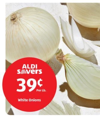 Aldi White onions offer