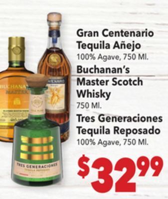 Vallarta Supermarkets Gran centenario tequila añejo offer