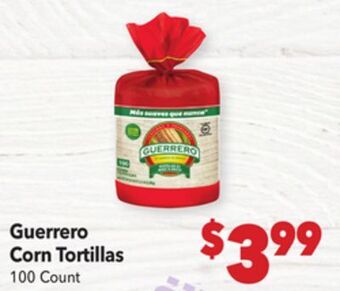 Vallarta Supermarkets Guerrero corn tortillas offer