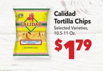 Vallarta Supermarkets Calidad tortilla chips offer