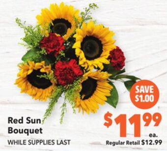 Vallarta Supermarkets Red sun bouquet offer