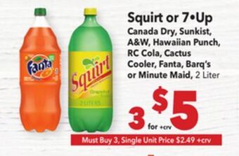 Vallarta Supermarkets Squirt or 7 up offer