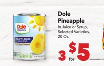 Vallarta Supermarkets Dole pineapple offer