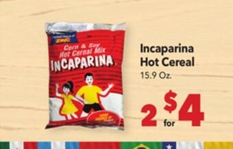 Vallarta Supermarkets Incaparina hot cereal offer