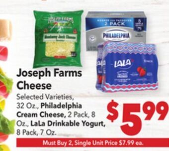 Vallarta Supermarkets Joseph farms cheese offer