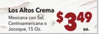 Vallarta Supermarkets Los altos crema offer