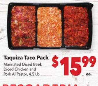 Vallarta Supermarkets Taquiza taco pack offer