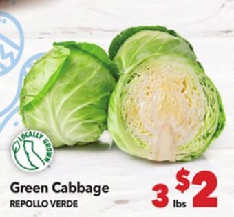 Vallarta Supermarkets Green cabbage offer
