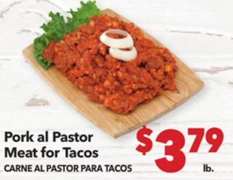 Vallarta Supermarkets Pork al pastor meat for tacos/ carne al pastor para tacos offer
