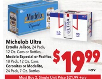 Vallarta Supermarkets Michelob ultra offer
