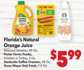 Vallarta Supermarkets Florida's natural orange juice offer