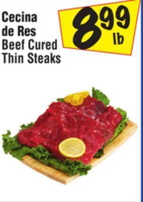 El Super Beef cured thin steaks offer