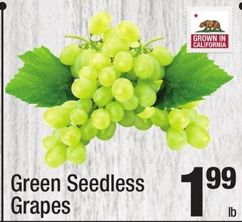 Super King Markets Green seedless grapes offer